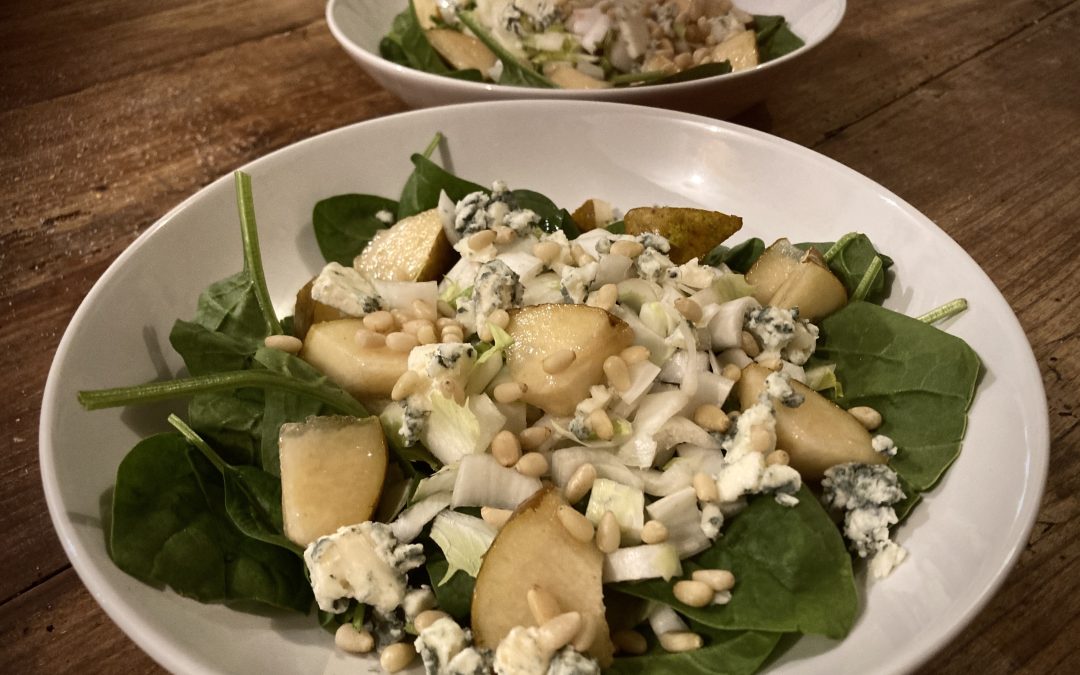 Endive-Pear-Blue Cheese Salad